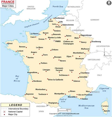 Cities of France .